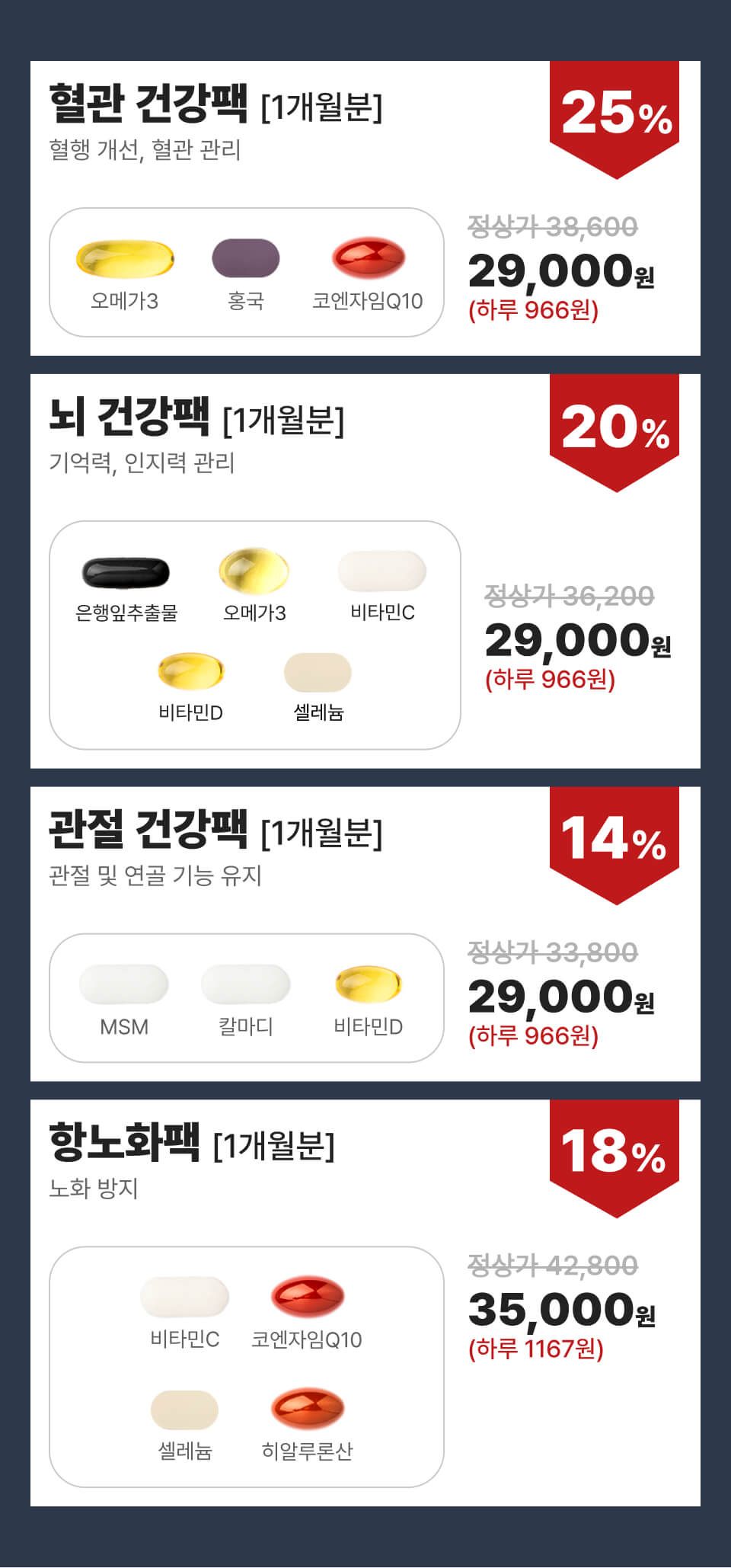 영양제 가격표